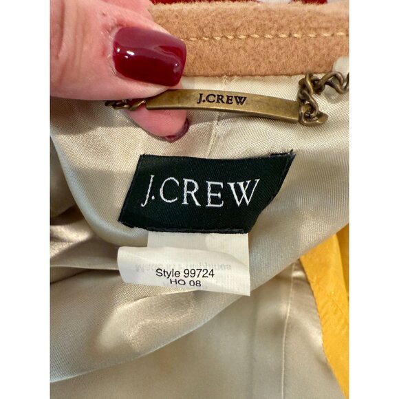 J.Crew 100% Wool Camel Peacoat – Double Breasted Classic Coat- Size M - Picture 4 of 6